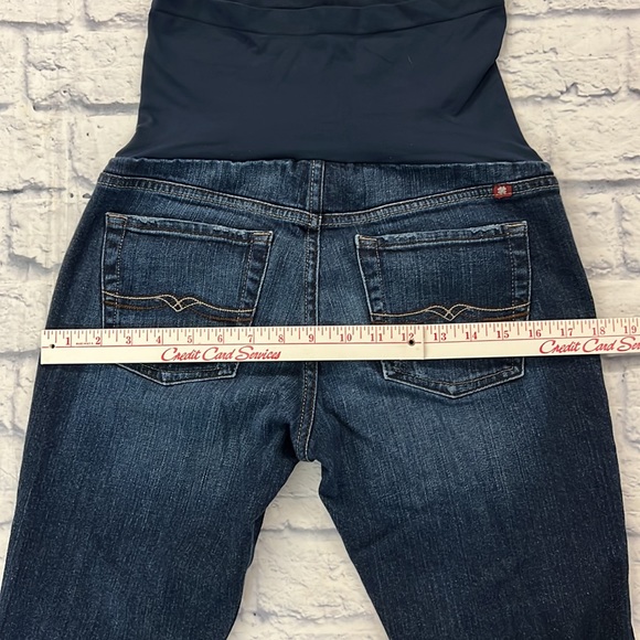A Pea in the Pod/Lucky brand maternity jeans sz S. Med. dark wash, distressed. - Picture 8 of 8
